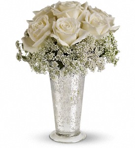 Teleflora's White Lace Centerpiece in Centralia IL, Ross Flower Shop