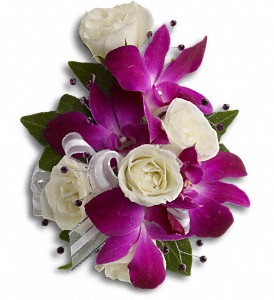 Fancy Orchids and Roses Wristlet in Centralia IL, Ross Flower Shop