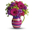 Teleflora's Rainbow Pitcher Bouquet in Centralia IL Ross Flower Shop