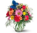 Teleflora's Butterfly & Blossoms Vase in Centralia IL Ross Flower Shop