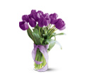 Teleflora's Passionate Purple Tulips - Deluxe in Centralia IL Ross Flower Shop