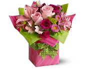 Teleflora's Pretty Pink Present in Centralia�IL, Ross Flower Shop