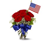Star Spangled Roses Bouquet in Centralia�IL, Ross Flower Shop