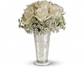 Teleflora's White Lace Centerpiece in Centralia, Illinois, Ross Flower Shop