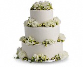 Freesia and Ranunculus Cake Decoration in Centralia, Illinois, Ross Flower Shop