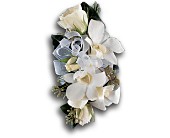 White Rose and Orchid Corsage in Centralia�IL, Ross Flower Shop