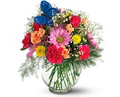 Teleflora's Butterfly & Blossoms Vase in Centralia�IL, Ross Flower Shop