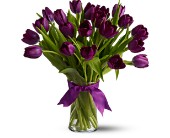 Teleflora's Passionate Purple Tulips - Deluxe in Centralia IL, Ross Flower Shop
