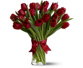 Teleflora's Radiantly Red Tulips - Deluxe in Centralia IL, Ross Flower Shop
